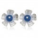 Pendientes flor cianita